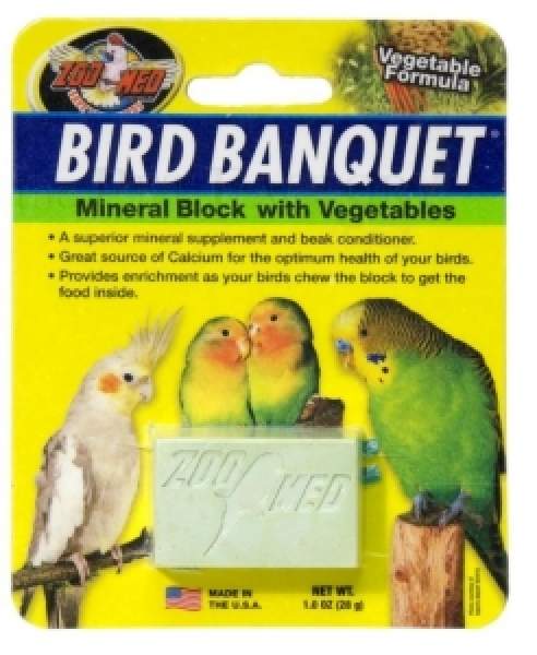 Zoo Med Vegetable Bird Banquet - Mineralblock mit Gemüse für Vögel